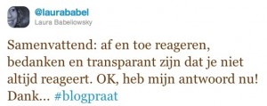 Reageren op commentaar