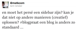 sidebar blog